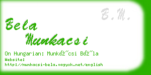 bela munkacsi business card